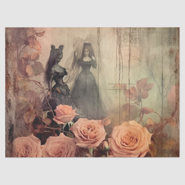 Papel De Seda Vintage Halloween Witchcraft (10) (Frente )