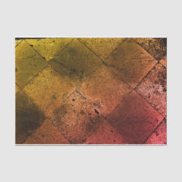 Papel De Seda Vintage Harlequin Inspirou Textura Laranja