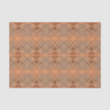 Vintage Harlequin Sepia Texture Diamond Patterno