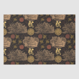 Papel De Seda Vintage Honeycomb Bee Black