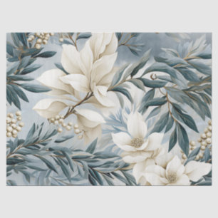 Papel De Seda Vintage inspirada no Pastel azul-inverno