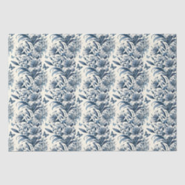 Papel De Seda Vintage Inspired Blue & White Floral Toile