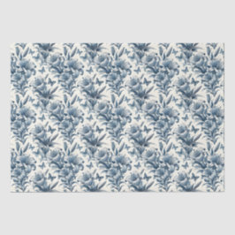 Papel De Seda Vintage Inspired Blue & White Floral Toile