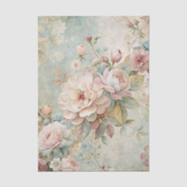 Papel De Seda Vintage Inspired Pretty Row of Peonies Background