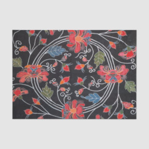 Papel De Seda Vintage Japonês Kimono Textile (Bingata)