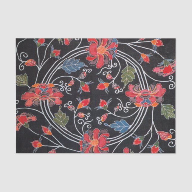 Papel De Seda Vintage Japonês Kimono Textile (Bingata) (Frente )