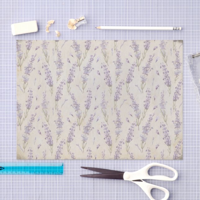 Papel De Seda Vintage Lavender Wildflower (Arte )