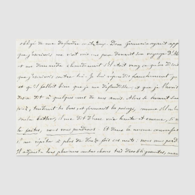 Papel De Seda Vintage - Letra manuscrita (Frente )
