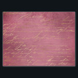 Papel De Seda Vintage - Letra manuscrita<br><div class="desc">Papel de tecidos tipografia do ouro.</div>