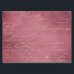 Papel De Seda Vintage - Letra manuscrita<br><div class="desc">Papel de tecidos tipografia do ouro.</div>