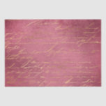 Papel De Seda Vintage - Letra manuscrita<br><div class="desc">Papel de tecidos tipografia do ouro.</div>