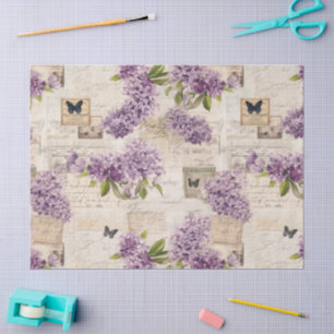 Papel De Seda Vintage Lilac Pattern