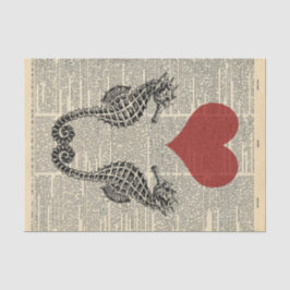 Papel De Seda Vintage Love Heart Seacavalo decoupage