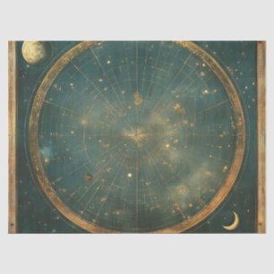Papel De Seda Vintage Lunar Celestial Map Design (2)