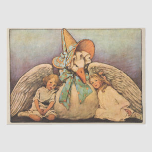 Papel De Seda Vintage Mãe Goose Filhos Jessie Willcox Smith