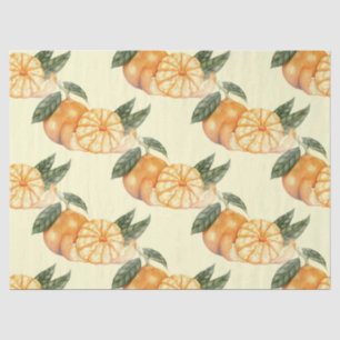 Papel De Seda Vintage Mandarin Orange Citrus Fruta Artesanato Pa