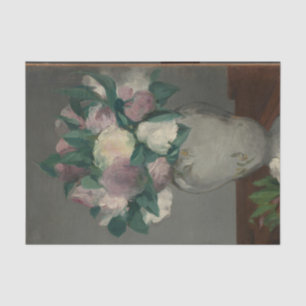 Papel De Seda Vintage Manet Painting Peonies in Vase