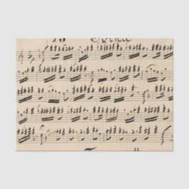 Papel De Seda Vintage Manuscrito Música