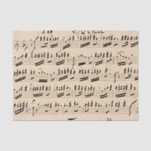 Papel De Seda Vintage Manuscrito Música