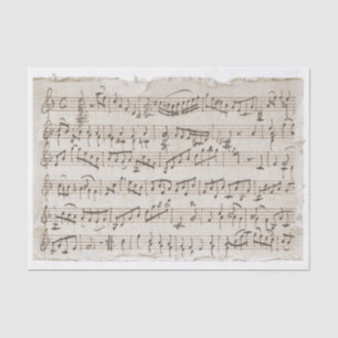 Papel De Seda Vintage Manuscrito Música Torn Edges Decoupage