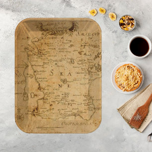 Papel De Seda Vintage Map Diário Ephemera Decoupage