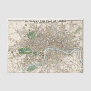 Papel De Seda Vintage Map of London England (1853)