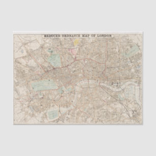 Papel De Seda Vintage Map of London Tissue Paper