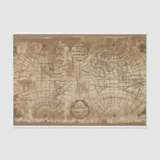 Papel De Seda Vintage Map of the world mobilpage paper