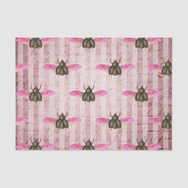 Papel De Seda Vintage Moth Strike (Frente )