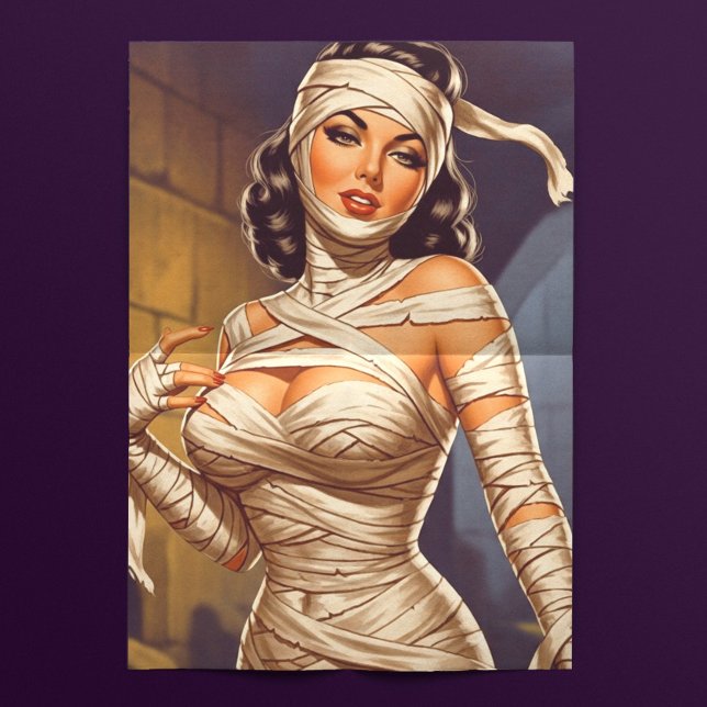 Papel De Seda Vintage Mummy Pin-up (Criador carregado)