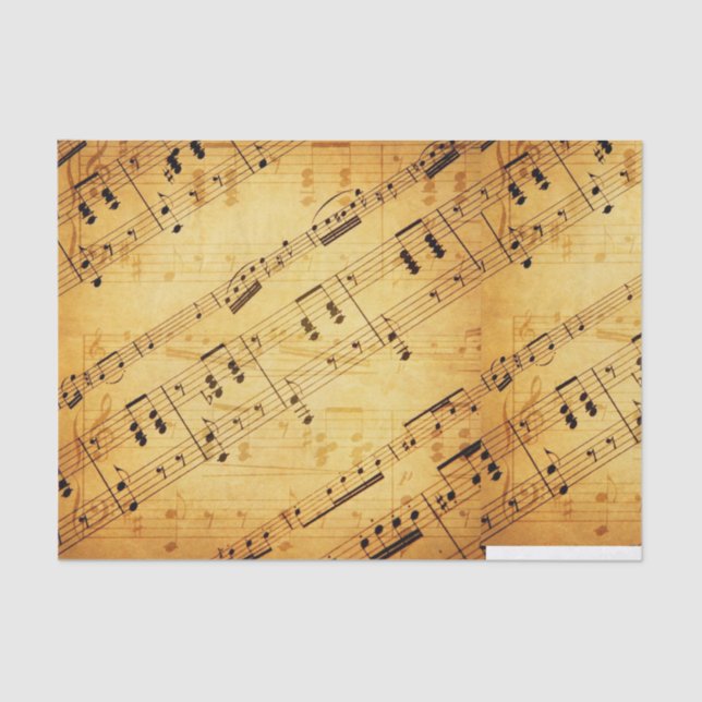 Papel De Seda Vintage Music Sheet (Frente )