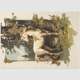 Papel De Seda Vintage Mystical Unicorn