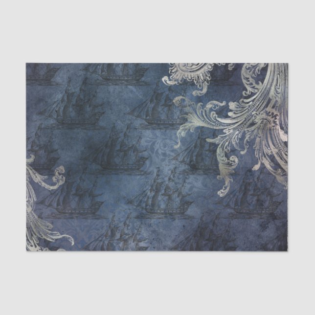 Papel De Seda Vintage náutica (Frente )