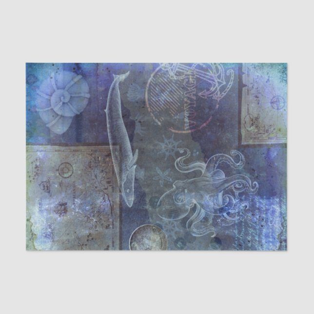 Papel De Seda Vintage náutica (Frente )