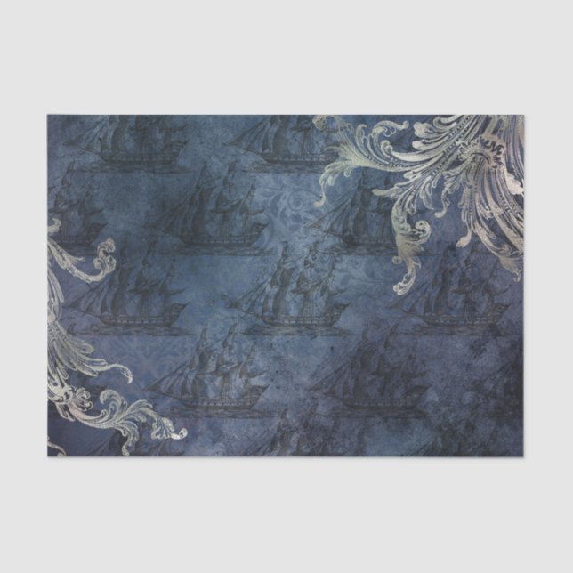 Papel De Seda Vintage náutica (Frente )