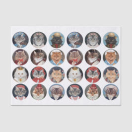 Papel De Seda Vintage (Not AI) Cat Illustrations by GL Barnes 