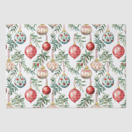 Papel De Seda Vintage Ornaments de Natal Elegante