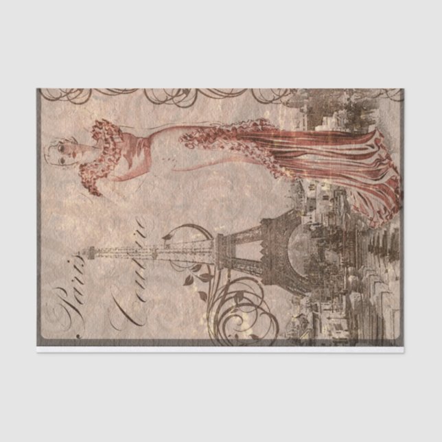 Papel De Seda Vintage Paris (Frente )