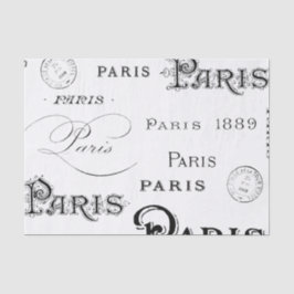 Papel De Seda Vintage Paris Typografia