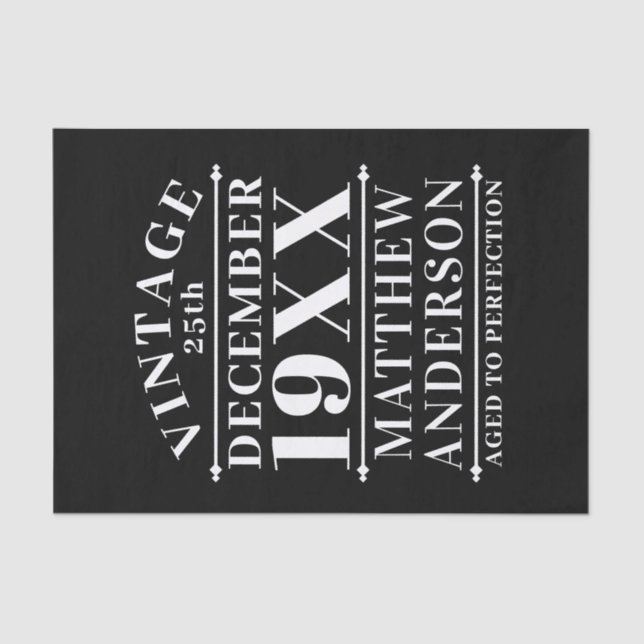 Papel De Seda Vintage personalizada envelhecida em perfeição (Frente )