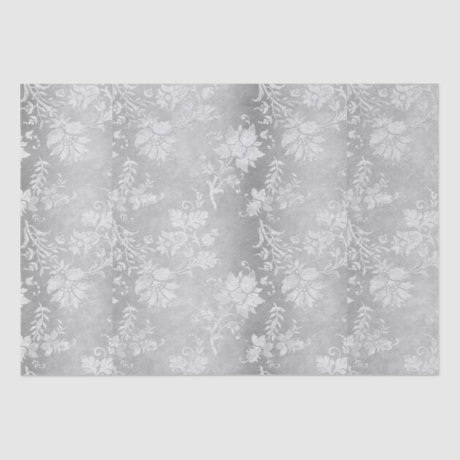 Papel De Seda Vintage Pewter Brocade Wedding (Frente )