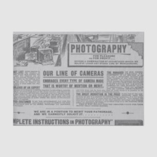Papel De Seda Vintage Photoographic Camera Advertisement