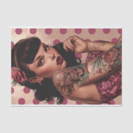 Papel De Seda Vintage Pin Up Girl3