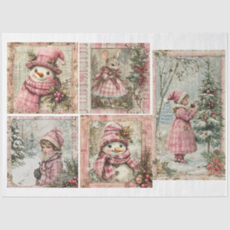 Papel De Seda Vintage Pink Natal 2