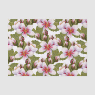 Papel De Seda Vintage Pink Watercolor Floral