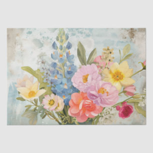 Papel De Seda Vintage Primavera Colorful Floral