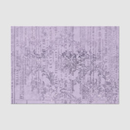 Papel De Seda Vintage Purple Newsprint
