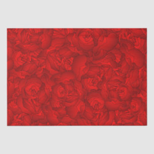 Papel De Seda Vintage Red Floral Art