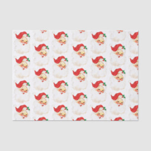 Papel De Seda Vintage Retro Jolly Old Papai Noel Natal