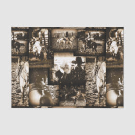 Papel De Seda Vintage Rodeo Cowboys Russo Country Ocidental